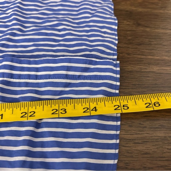 💕 Mango Blue and White Striped Button-Up Shirt 6 - Picture 11 of 12